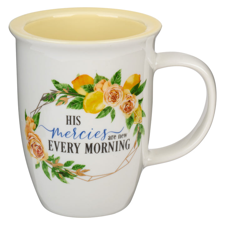 His Mercies Are New Every Morning Lidded Ceramic Mug