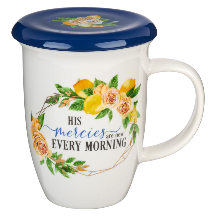 His Mercies Are New Every Morning Lidded Ceramic Mug