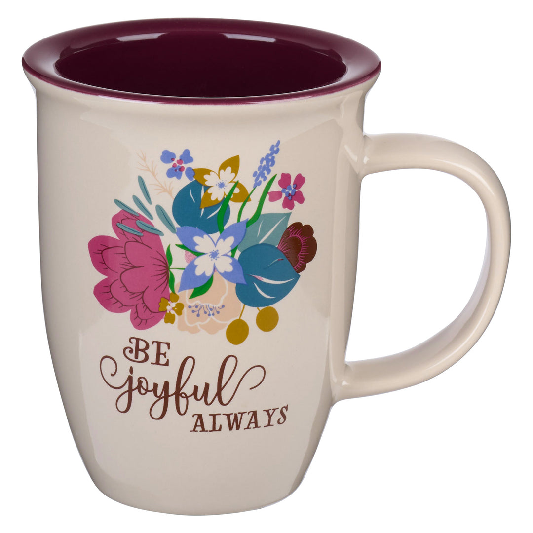 Be Joyful Always Lidded Ceramic Mug