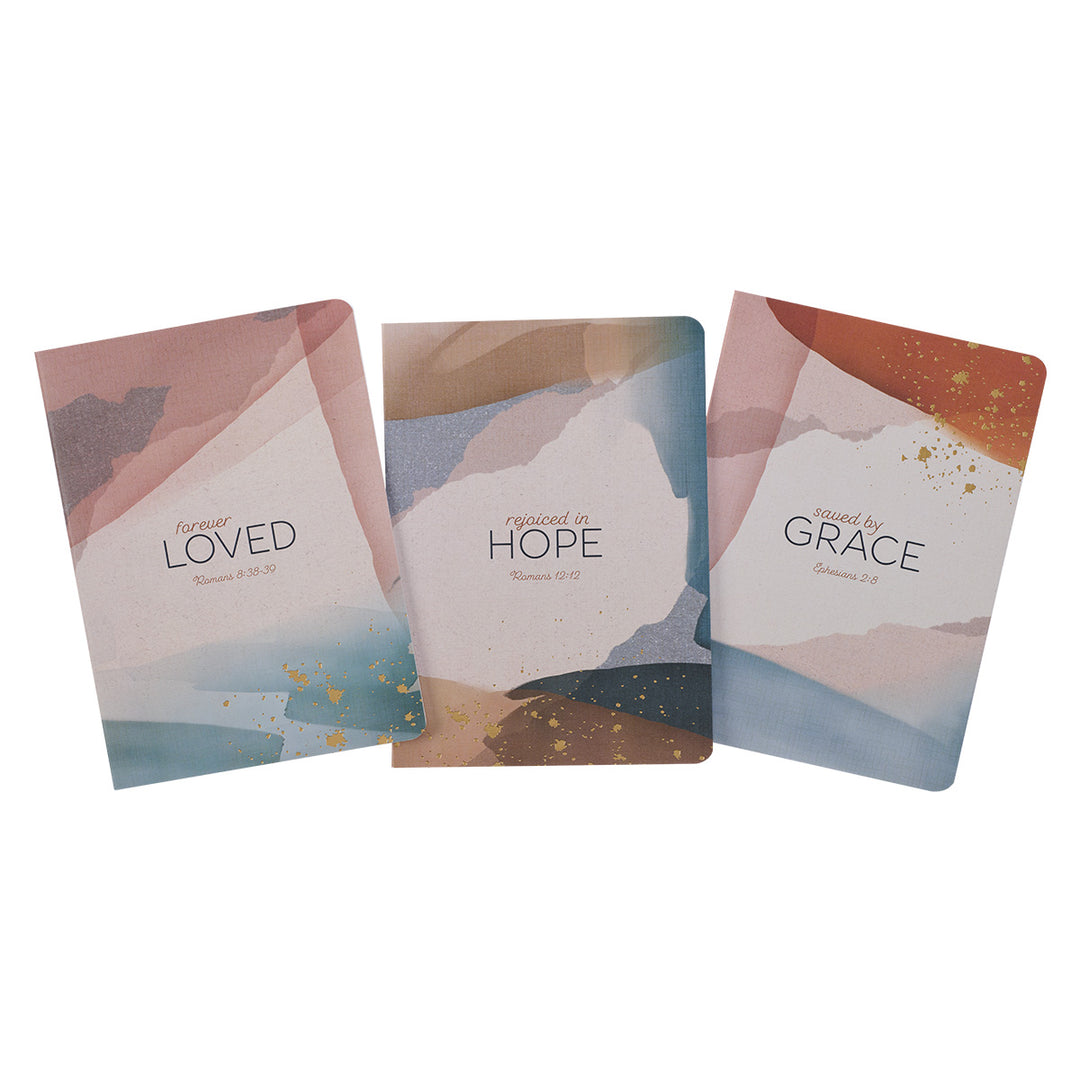 Loved Hope Grace (Set Of 3)(Large Notebook Set)