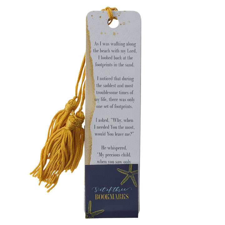 Footprints In The Sand (Pack Of 3)(Bookmark With Tassel)