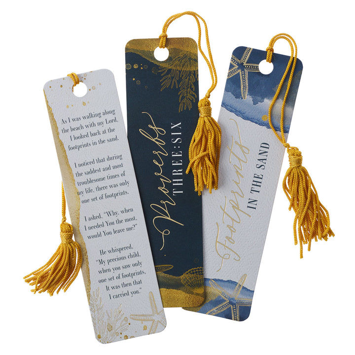 Footprints In The Sand (Pack Of 3)(Bookmark With Tassel)