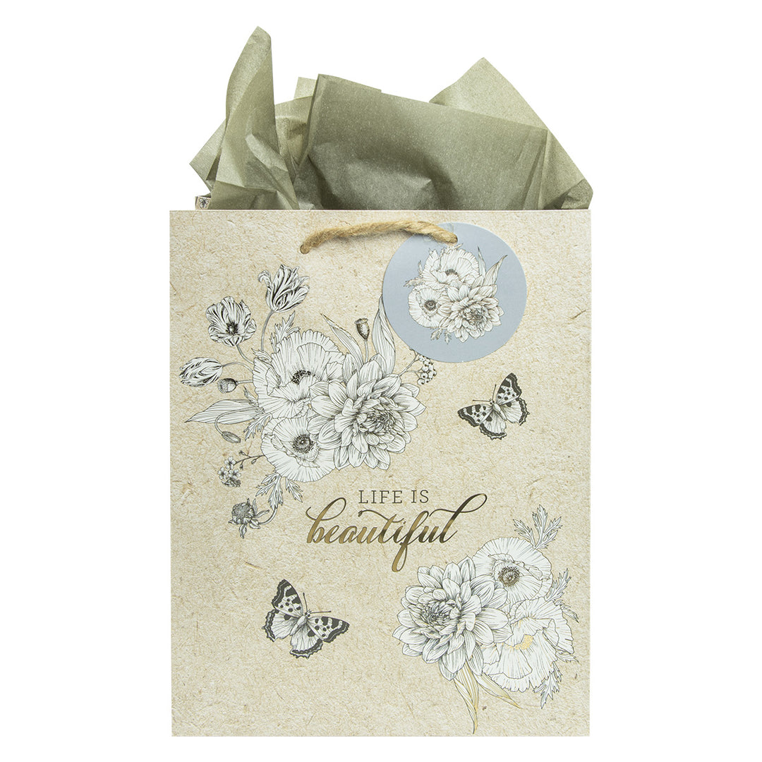 Life Is Beautiful Medium Gift Bag With Gift Tag