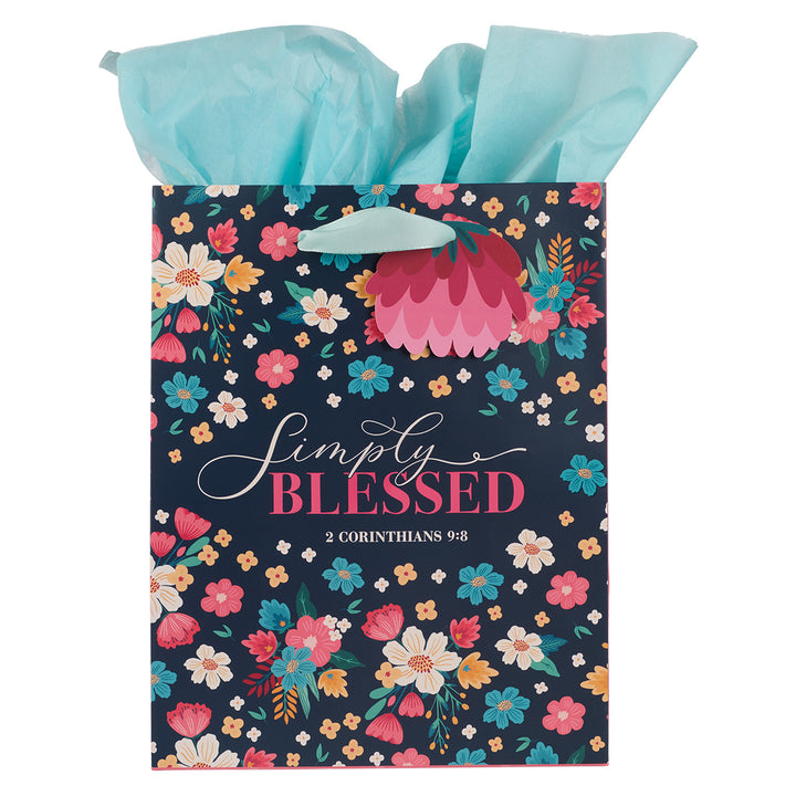 Simply Blessed Medium Gift Bag With Gift Tag