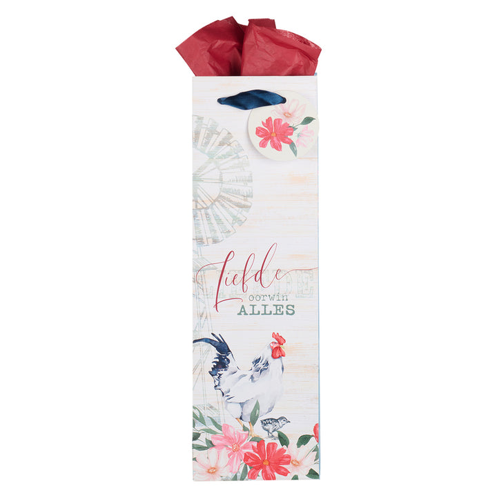 Liefde Oorwin Alles Bottle Gift Bag