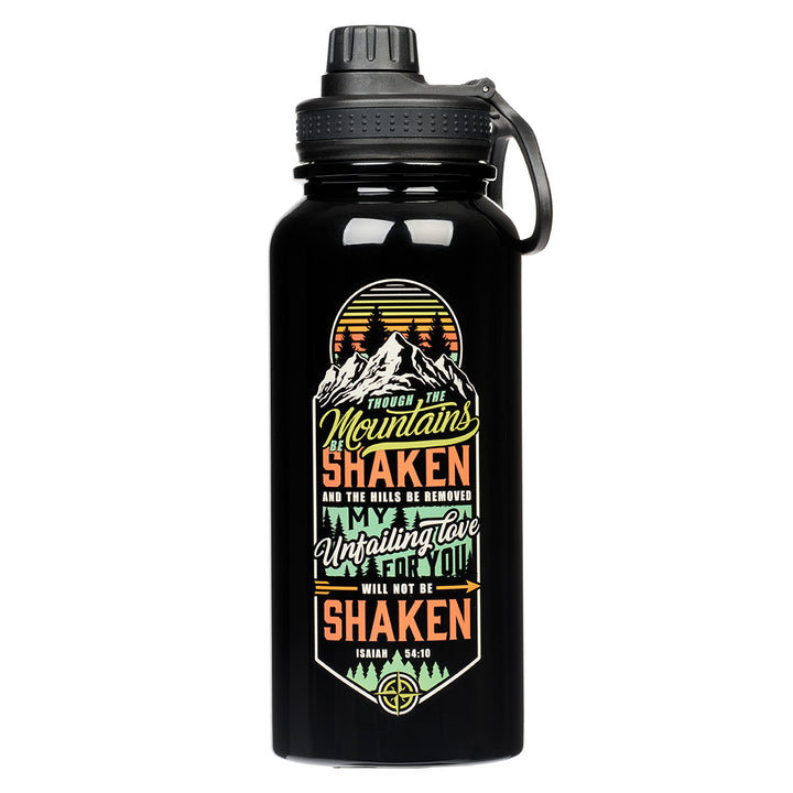 Though The Mountains Be Shaken Stainless Steel Water Bottle - Isaiah 54:10