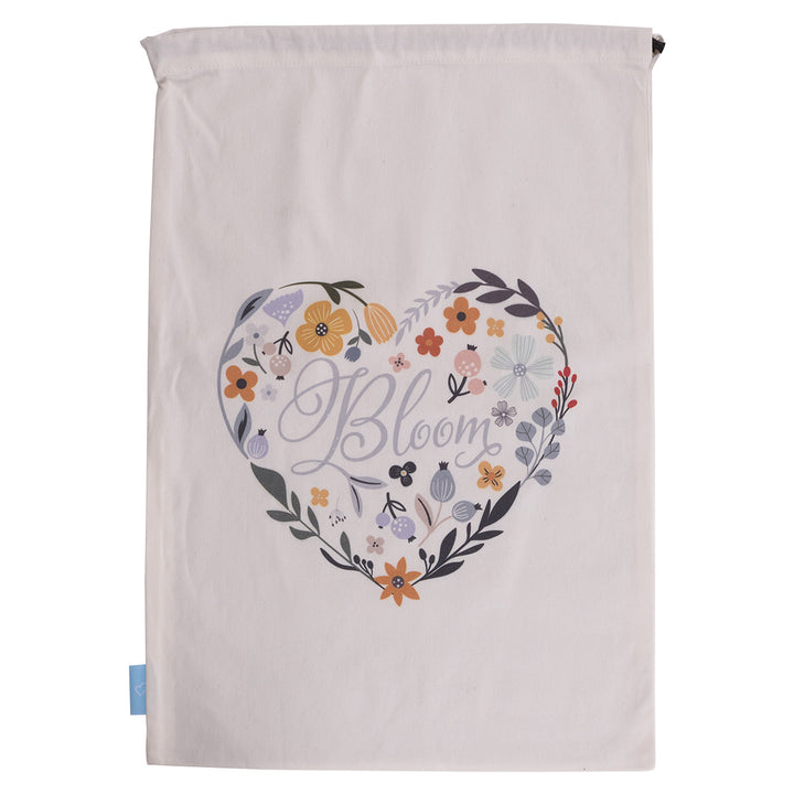 Bloom Where You Are Planted Extra Large Cotton Drawstring Bag