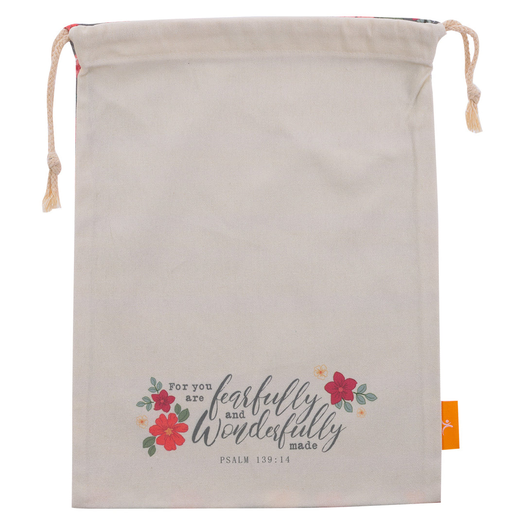 For You Are Fearfully And Wonderfully Made Large Drawstring Bag - Ps. 139:11