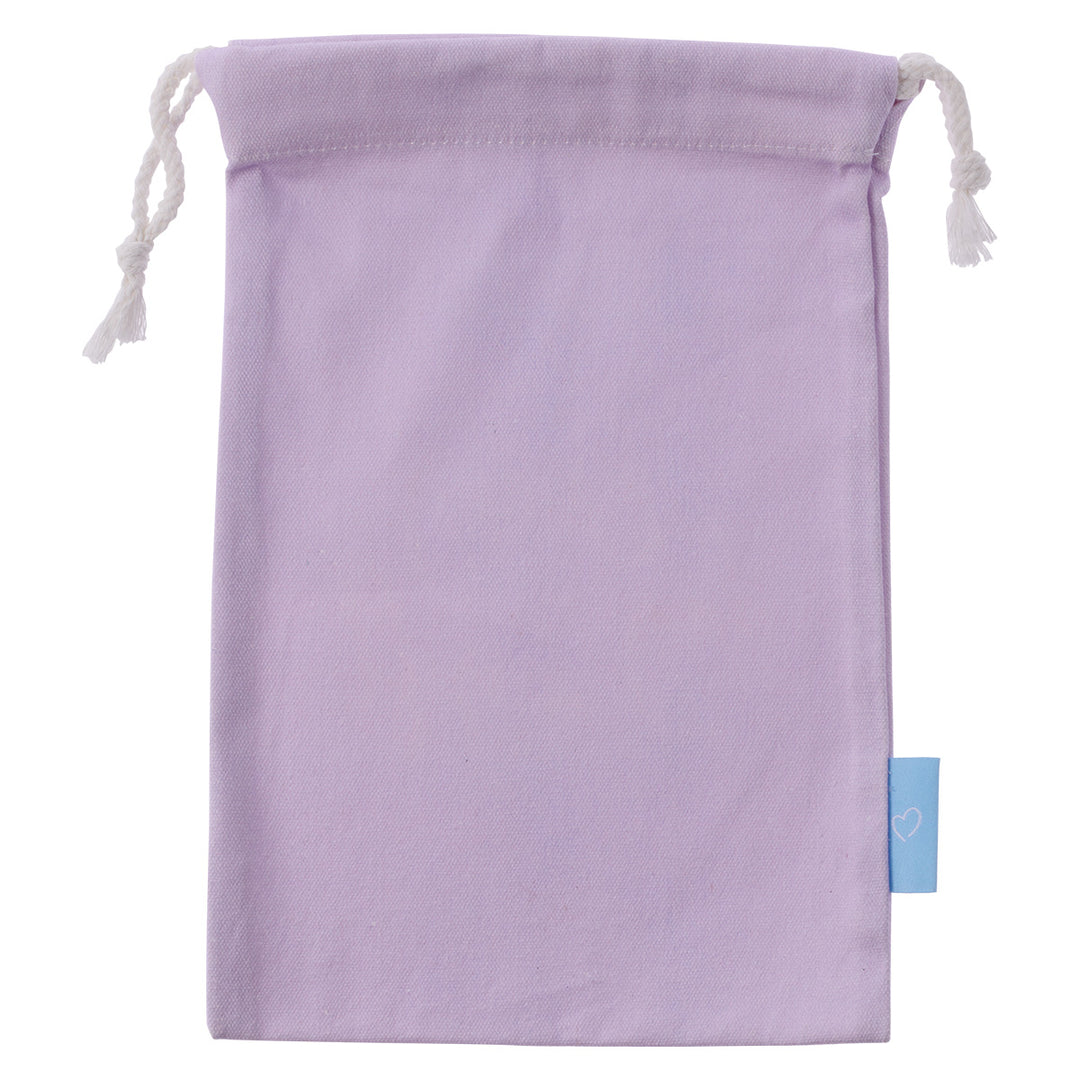 Every Day Is A Gift Lilac Small Cotton Drawstring Bag