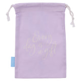 Every Day Is A Gift Lilac Small Cotton Drawstring Bag