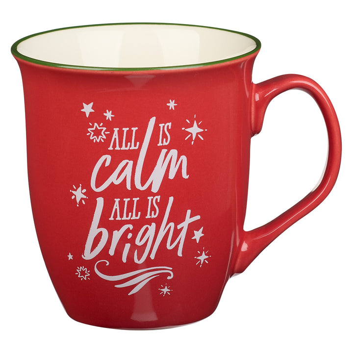 All Is Calm, All Is Bright Red Ceramic Mug