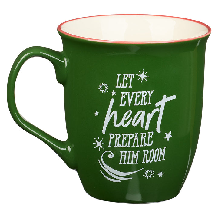 Joy To The World, The Lord Is Come Green Ceramic Mug