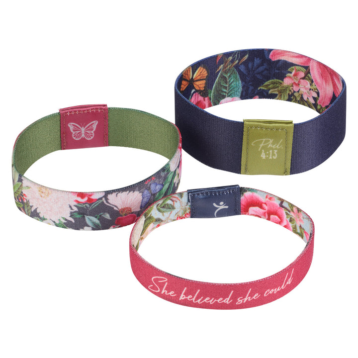 She Believed She Could (Pack Of 3)(Elastic Wristbands)