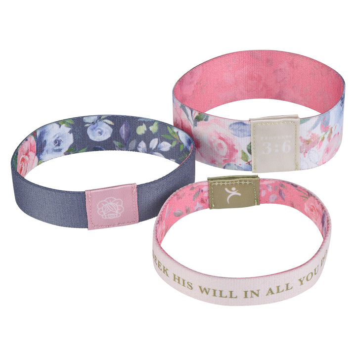 Seek His Will In All You Do (Pack Of 3)(Elastic Wristbands)