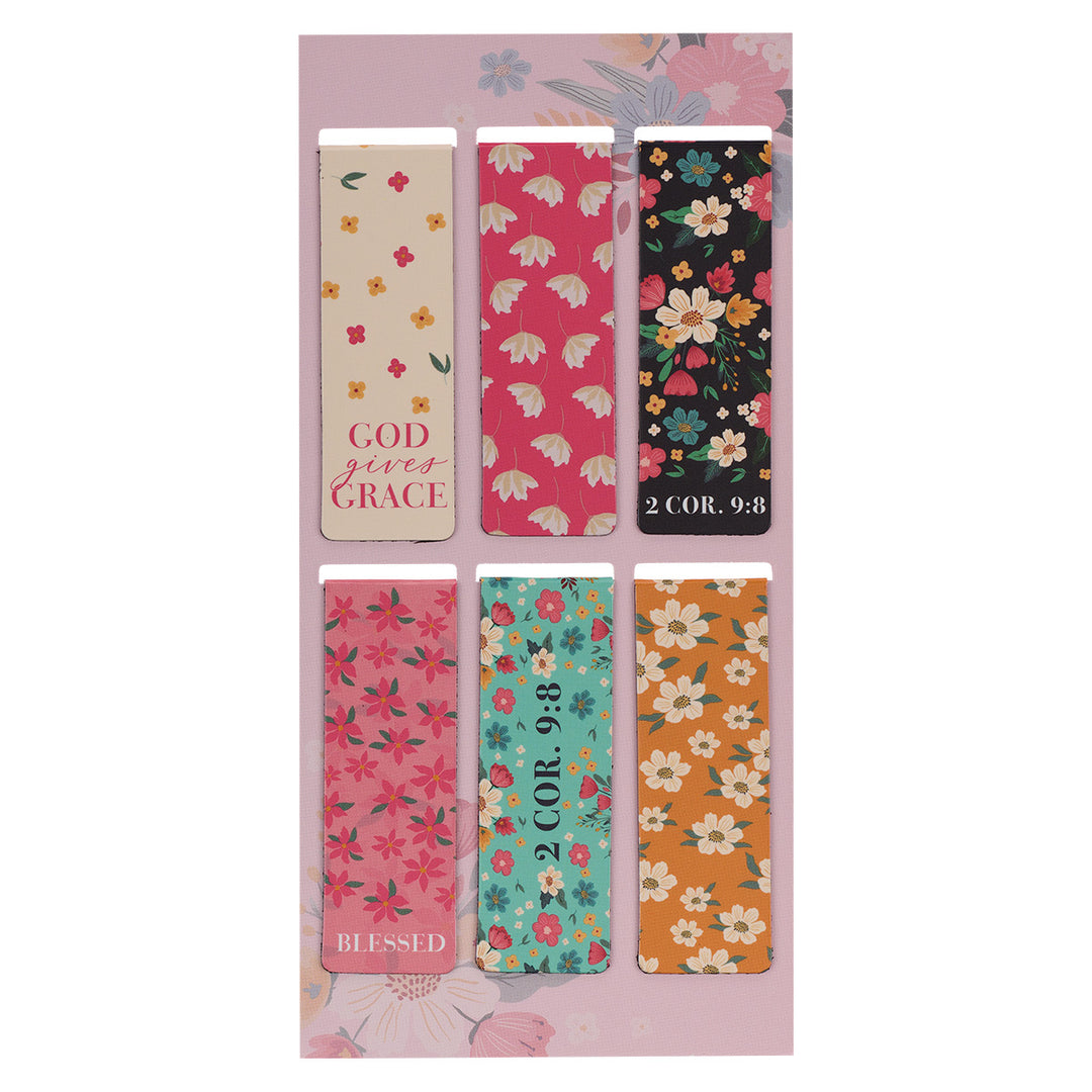 Overflowing Grace Magnetic Bookmarks Set Of 6