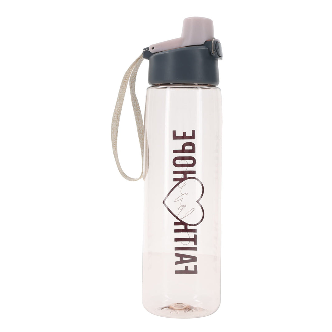 Faith, Love, Hope Plastic Water Bottle