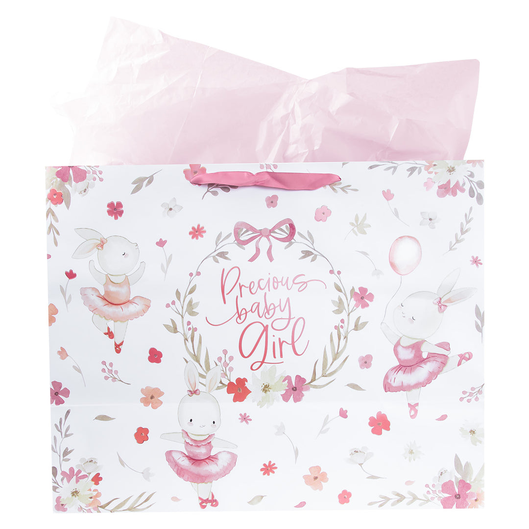 Precious Baby Girl Jumbo Gift Bag With Card