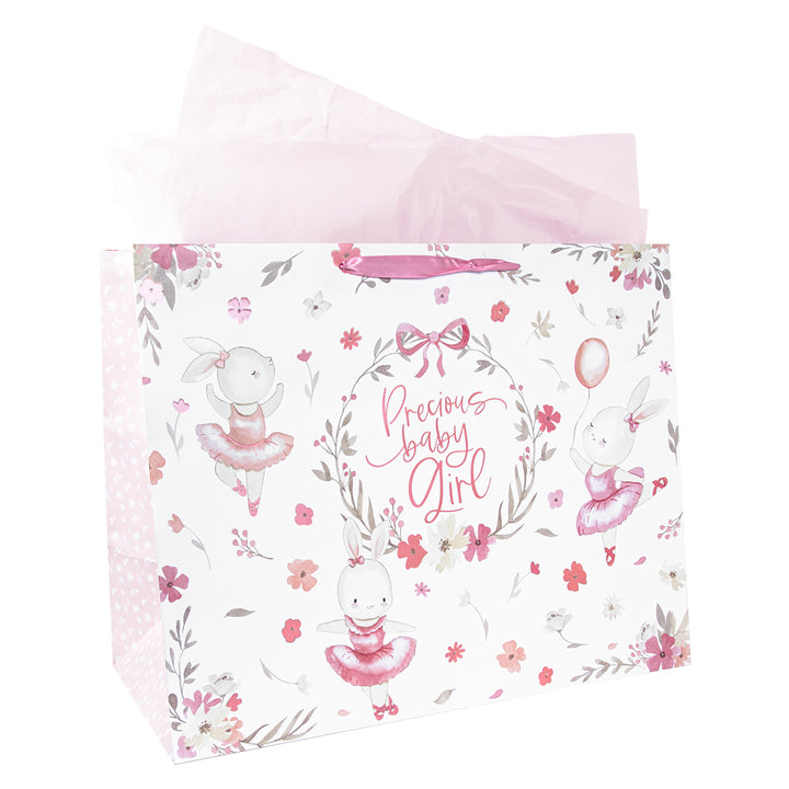 Precious Baby Girl Jumbo Gift Bag With Card