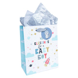 Blessings For A Baby Boy Medium Gift Bag With Gift Tag