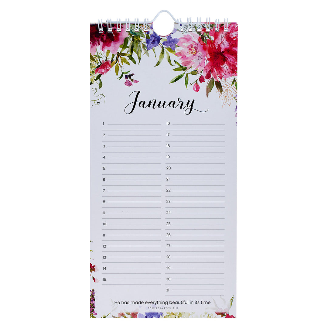 Flowers Special Days Calendar - Isaiah 60:1