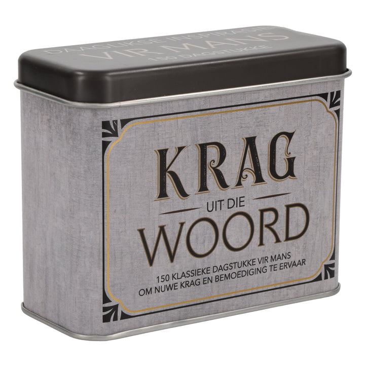 Krag Uit Die Woord Afrikaans Cards In Tin