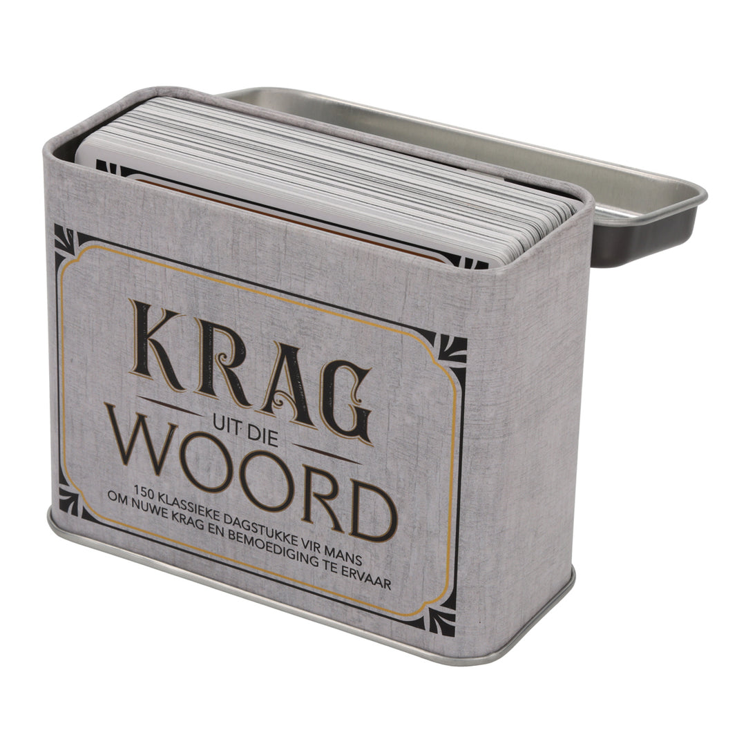 Krag Uit Die Woord Afrikaans Cards In Tin