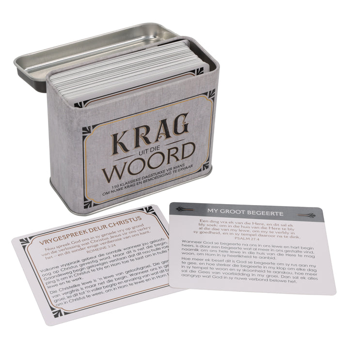 Krag Uit Die Woord Afrikaans Cards In Tin