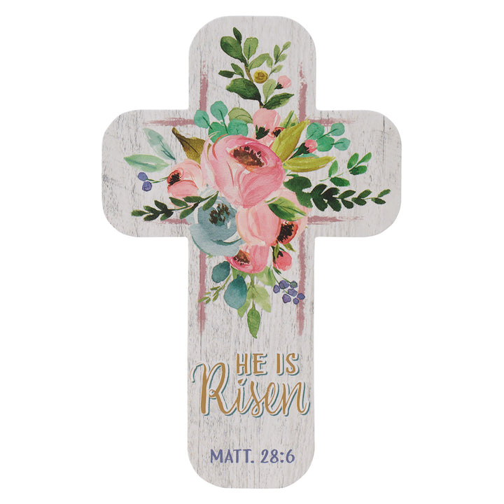 He Is Risen Flower Cross Bookmark Set Of 6 - Matthew 28:6