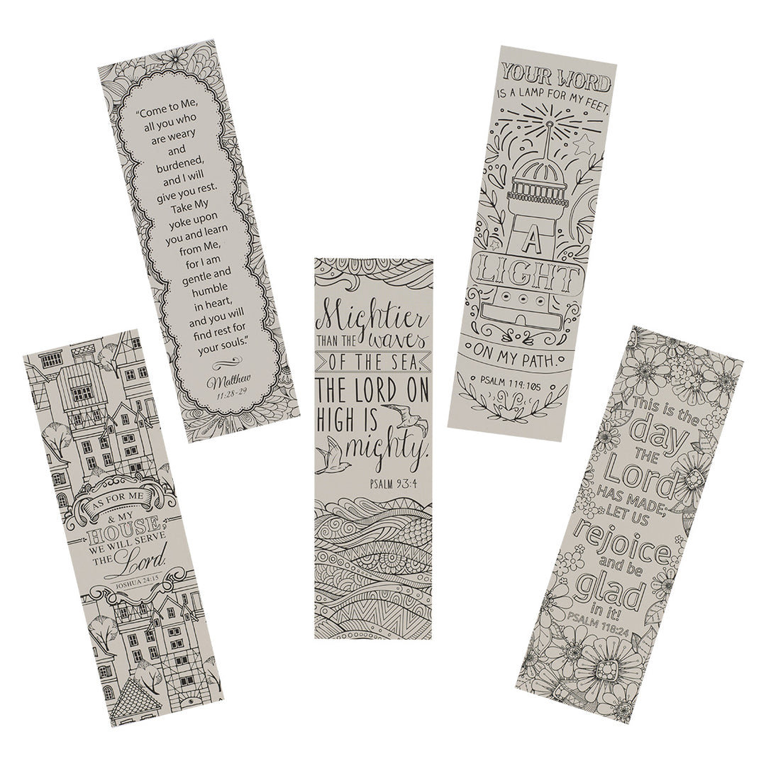 Rejoice Set Of 5 Coloring Bookmarks