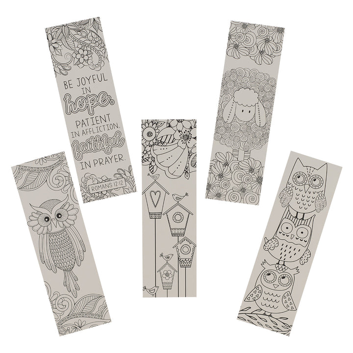 Joyful Set Of 5 Coloring Bookmarks