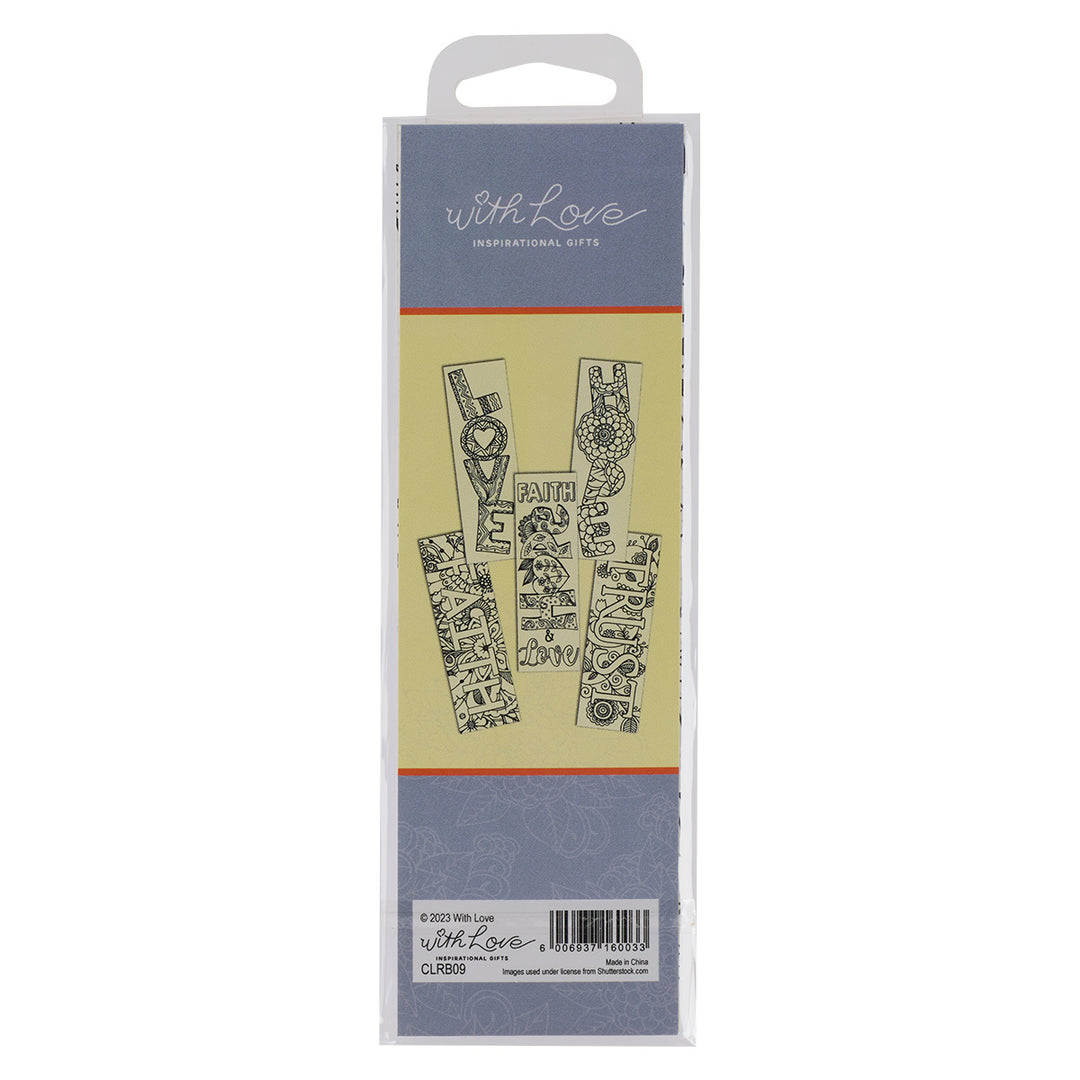 Faith Set Of 5 Coloring Bookmarks