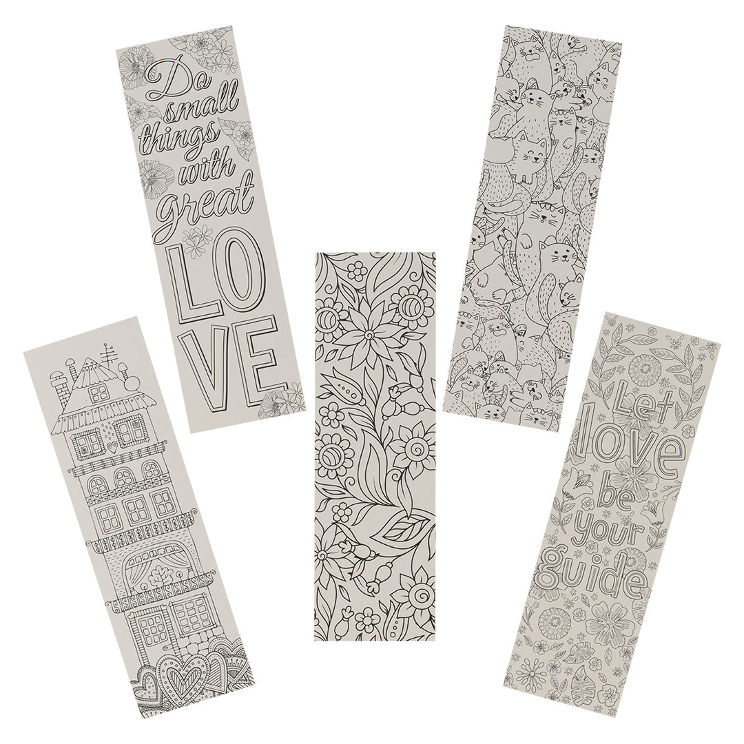 Love Set Of 5 Coloring Bookmarks