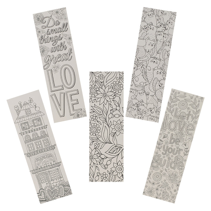 Love Set Of 5 Coloring Bookmarks