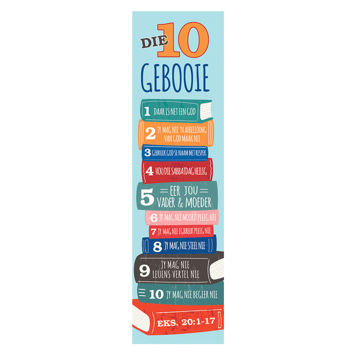 Die 10 Gebooie Pack Of 10 Sunday School Bookmark - Exodus 20:1-17