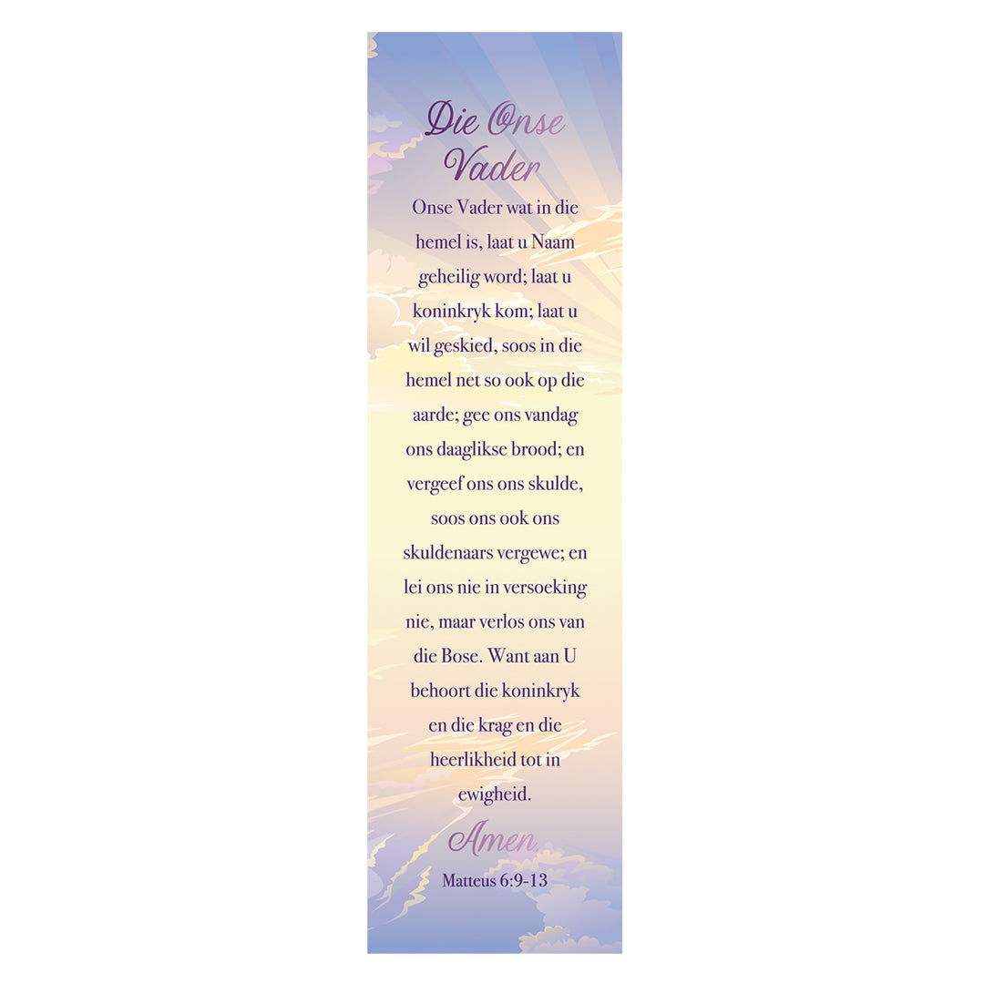 Die Onse Vader Pack Of 10 Sunday School Bookmark - Matthew 6:9-13