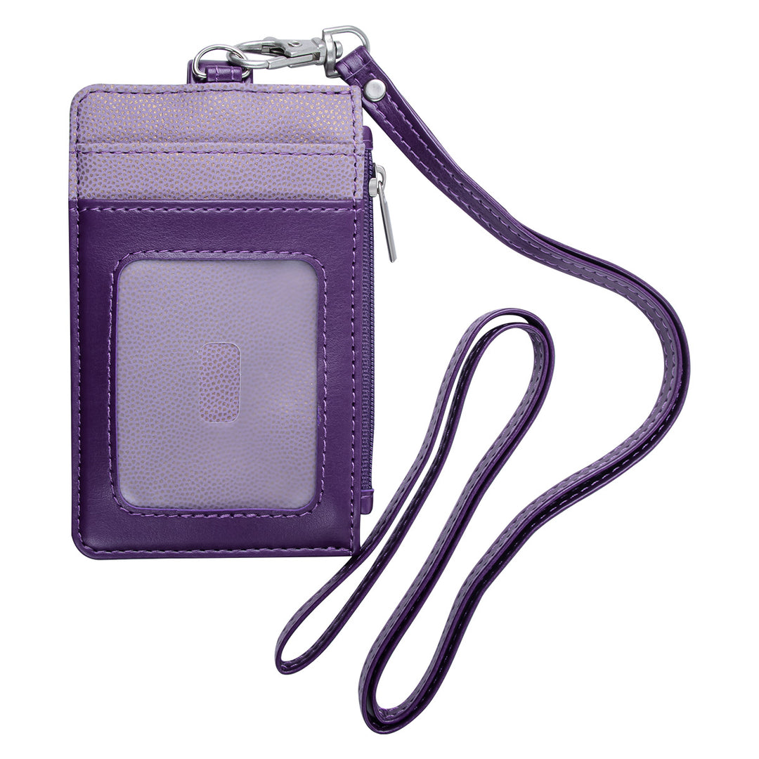 Hope Purple Flower ID Card Holder