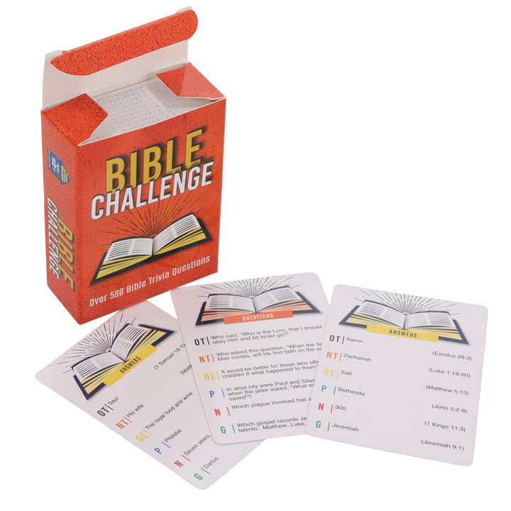 Bible Challenge Game Cards - Over 580 Bible Trivia Questions