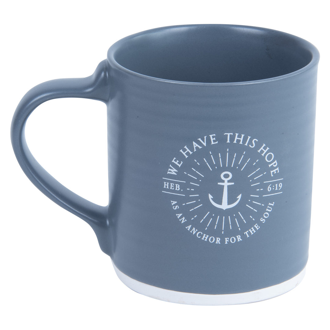 We Have This Hope Grey Ceramic Mug - Hebrews 6:19