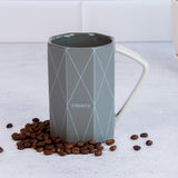 Strength Geometrical Black Ceramic Mug - Philippians 4:13
