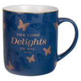 The Lord Delights In You Two Piece Ceramic Mug Set - Isaiah 62:4