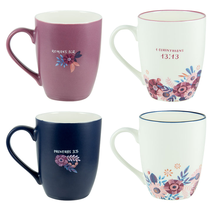 Rejoice Four Piece Ceramic Mug Set