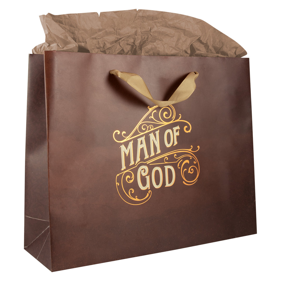 Man Of God Large Landscape Gift Bag With Card