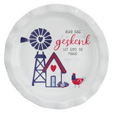 Elke Dag Is 'n Nuwe Geskenk Uit God Se Hand Afrikaans Ceramic Pie Plate - Psalms 118:24