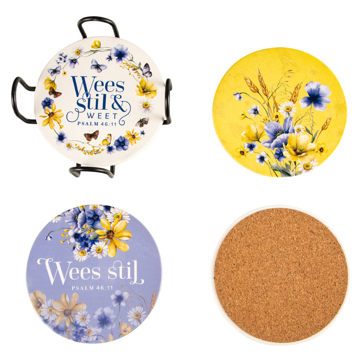 Wees Stil Afrikaans 4-Piece Ceramic Coaster Set