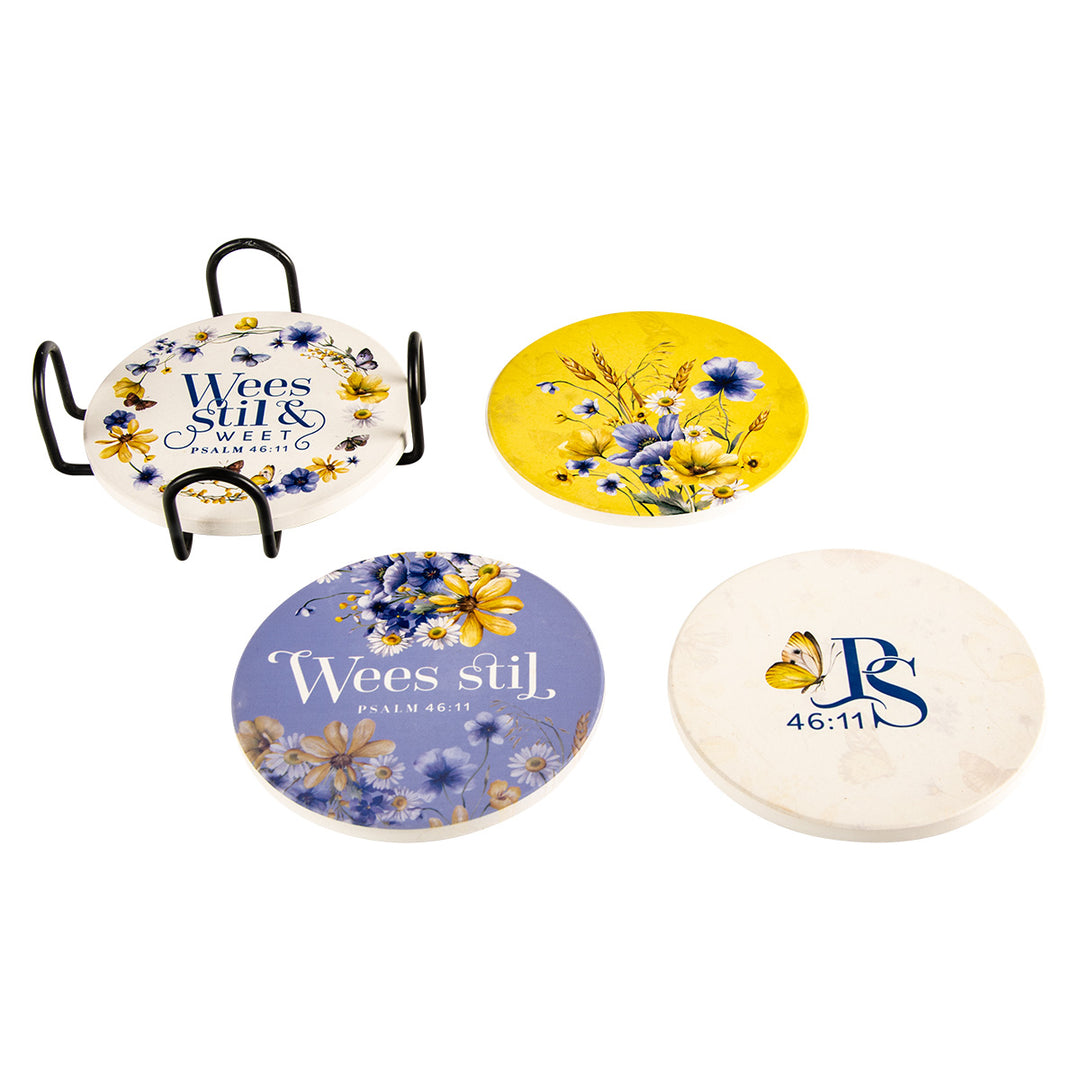 Wees Stil Afrikaans 4-Piece Ceramic Coaster Set