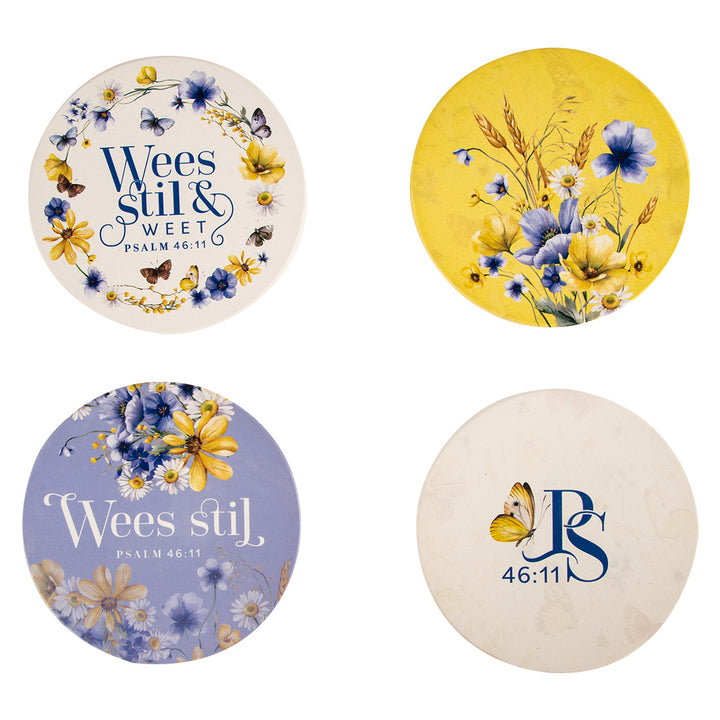 Wees Stil Afrikaans 4-Piece Ceramic Coaster Set