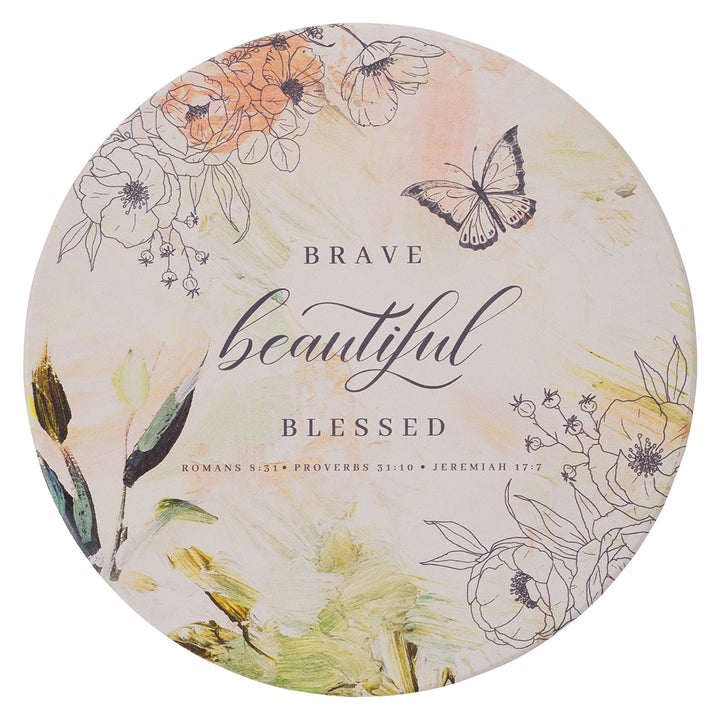 Brave, Beautiful, Blessed Ceramic Trivet