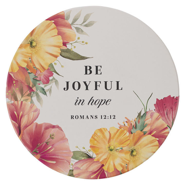 Be Joyful In Hope Ceramic Trivet - Romans 12:12