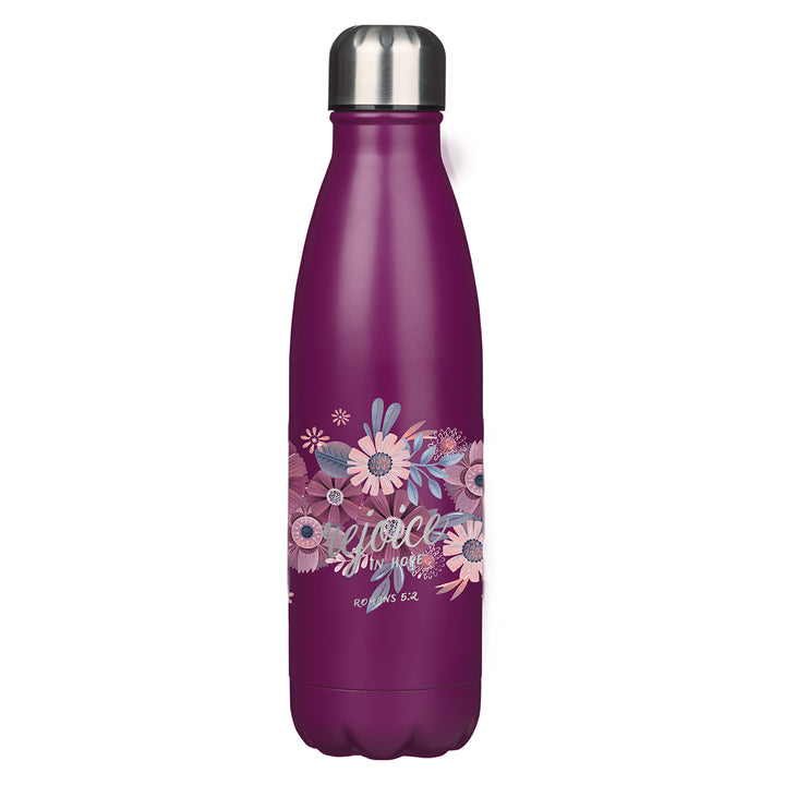 Rejoice In Hope Stainless Steel Water Bottle - Romans 5:2