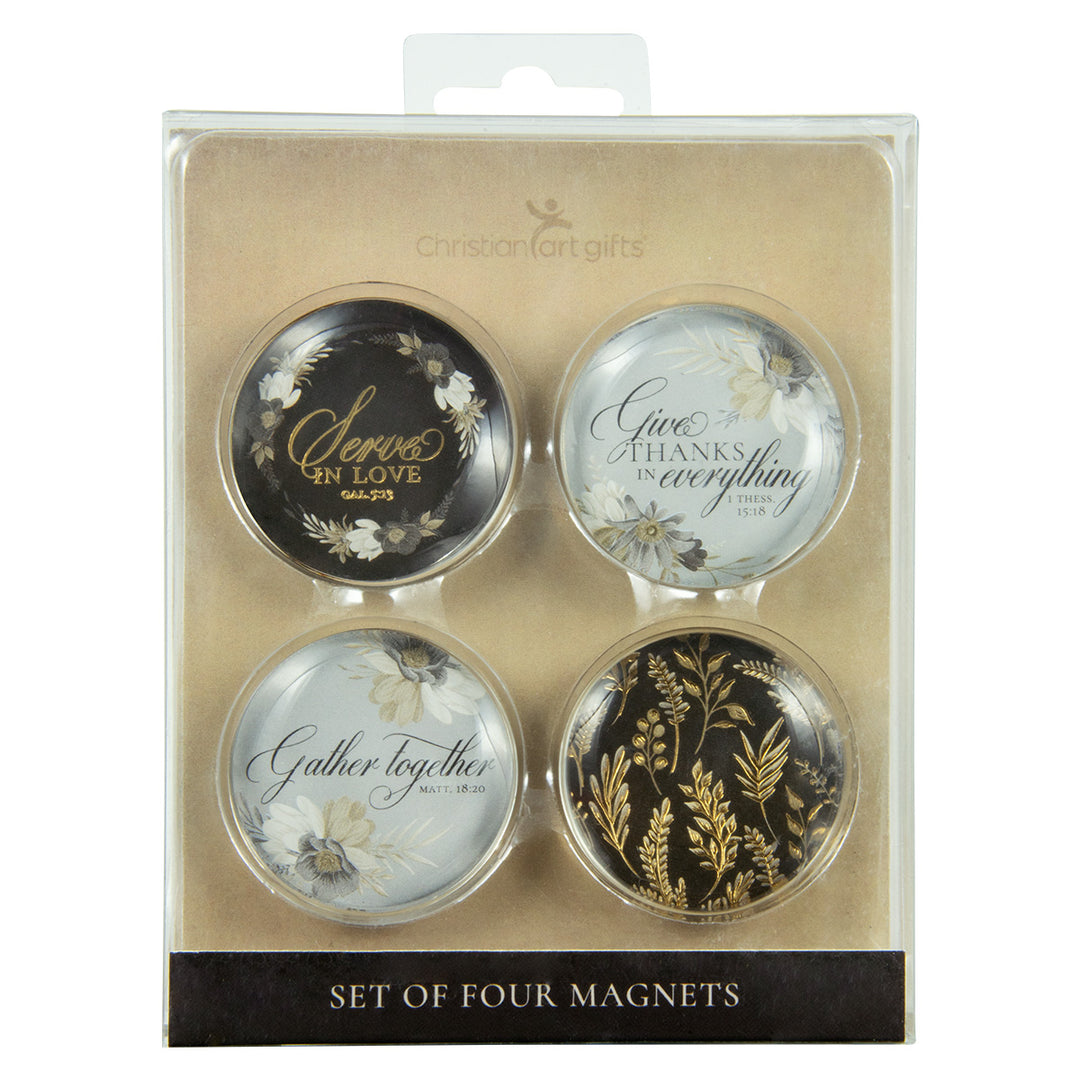 Gather Together Glass Magnetic Set Of 4